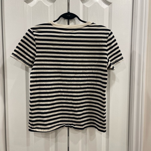 GAP Basic Striped Tee - White and Black size M - Picture 2 of 4